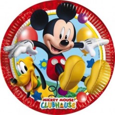 Mickey Mouse Teller 8 Stück Partydeko Kindergeburtstag
