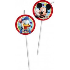 Mickey Mouse Strohhalme 6 Stück Disney Partydeko Kindergeburtstag