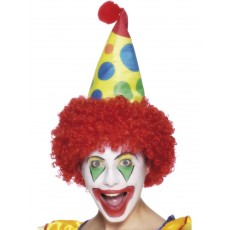 Perücke Clown mit Mütze Kostümzubehör 