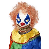 Halloween Masken Evil Clown Maske mit Bunten Haaren Zombie
