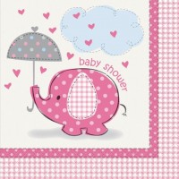 Elefant Rosa Servietten Babyparty Partydeko Geburt