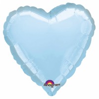 Folienballon Herz Hellblau Art.80046 Partydeko Ballon Valentinstag