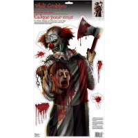 Halloween Partydeko Wandbild Zombie Horror Clown Art. 670448