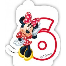 Minnie Mouse Café Kerze Zahl 6 Disney Partydeko Kindergeburtstag