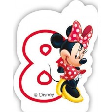 Minnie Mouse Café Kerze Zahl 8 Disney Partydeko Kindergeburtstag