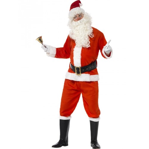 Weihnachtsmann Santa Kostüm Deluxe Komplett Art. 35585 Weihnachten