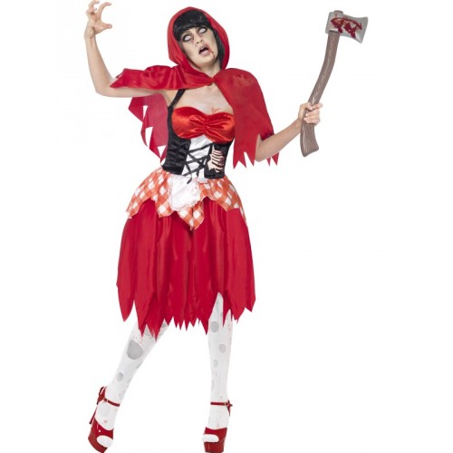 Halloween Kostüm Zombie Rotkäppchen Horror Hooded Beauty Art.43043
