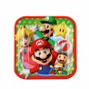 Super Mario Teller klein 8 Stück Partydeko Kindergeburtstag