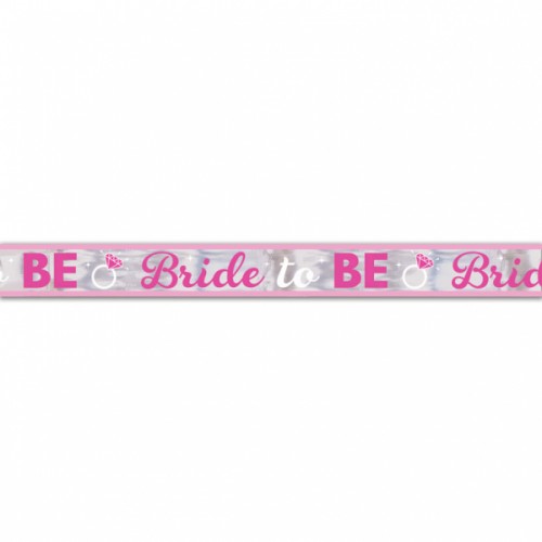 Junggesellenabschied JGA Banner Bride To Be Pink Girlande