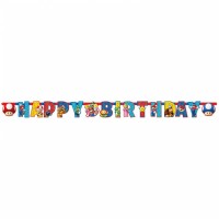 Super Mario Buchstabenbanner Happy Birthday Partydeko Geburtstag Luigi