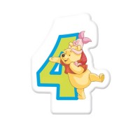 Winnie Pooh Kerze Zahl 4 Disney Partydeko Kindergeburtstag