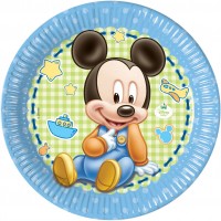 Mickey Mouse Baby Teller Disney Deko Babyparty 1. Geburtstag