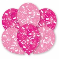 Luftballons it´s a Girl Rosa Partydeko Babyparty Babyshower Geburt Ballon