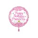 Folienballon Happy Birthday Princess Art.35664 Partydeko Ballon Geburtstag