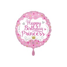 Folienballon Happy Birthday Princess Art.35664 Partydeko Ballon Geburtstag