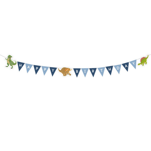 Dino Dinosaurier Banner Girlande Partydeko Kindergeburtstag