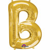 Folienballon XL Buchstabe B Gold Partydeko Geburtstag Ballon