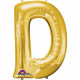 Folienballon XXL Buchstabe D Gold Partydeko Geburtstag Ballon