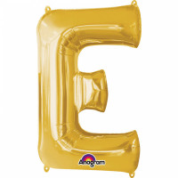 Folienballon XXL Buchstabe E Gold Partydeko Geburtstag Ballon