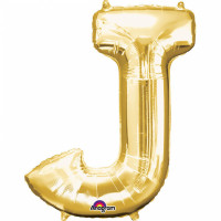 Folienballon XXL Buchstabe J Gold Partydeko Geburtstag Ballon