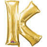 Folienballon XXL Buchstabe K Gold Partydeko Geburtstag Ballon