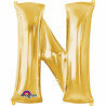 Folienballon XXL Buchstabe N Gold Partydeko Geburtstag Ballon