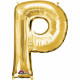 Folienballon XXL Buchstabe P Gold Partydeko Geburtstag Ballon