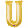 Folienballon XXL Buchstabe U Gold Partydeko Geburtstag Ballon