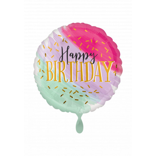 Folienballon Jumbo Happy Birthday Art. 39954 Ballon Geburtstag Pink