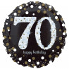 Folienballon Zahlenballon Sparkling Zahl 70 Partdeko Geburtstag Ballon