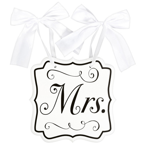 Hochzeit Wedding Schild Mrs. Partydeko