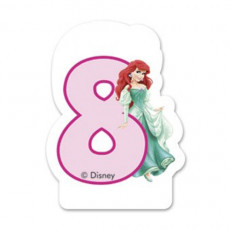 Prinzessin Kerze Zahl 8 Disney Partydeko Kindergeburtstag