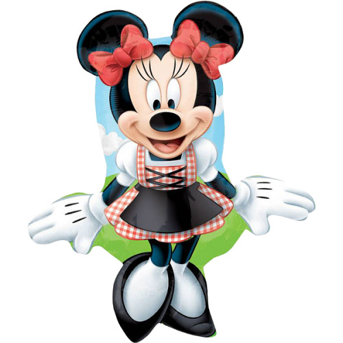 Folienballon Minnie Mouse Dirndl Disney Partydeko Kindergeburtstag