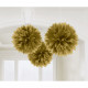 Pom Pom Fluffy Gold Partydeko Geburtstag White