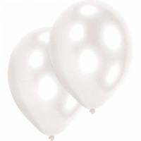 Luftballons Weiss Glänzend Partydeko Geburtstag Pearl Weiss 10 Stück