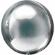 Folienballon Orbz Rund Silber Art.28201 Partydeko Kugelballon