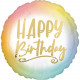 Folienballon Happy Birthday Art. 41287 Partydeko Ballon Geburtstag Blumen