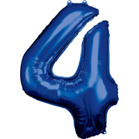 Folienballon Zahl 1 Blau