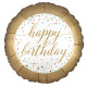Folienballon Happy Birthday gold Art.37177 Partydeko Ballon Geburtstag
