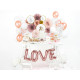 Love Folienballon Schriftzug Rose zur Hochzeit Partydeko