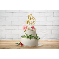 Cake Topper Mr. & Mrs Gold zur Hochzeit Kuchendeko