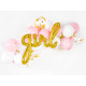 Folienballon Girl Schriftzug Gold zur Babyparty Partydeko