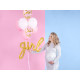 Folienballon Girl Schriftzug Gold zur Babyparty Partydeko