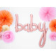 Folienballon Baby Schriftzug Roségold zur Babyparty Partydeko