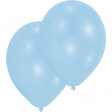 Luftballons Hellblau Metallic Partydeko Geburtstag 10 Stück