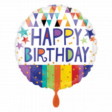 Folienballon Happy Birthday Bunt Art.34555 Partydeko Ballon Geburtstag