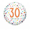Folienballon Zahlenballon Konfetti Zahl 30 Partdeko Geburtstag