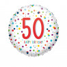 Folienballon Zahlenballon Konfetti Zahl 50 Partdeko Geburtstag