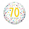 Folienballon Zahlenballon Konfetti Zahl 70 Partdeko Geburtstag