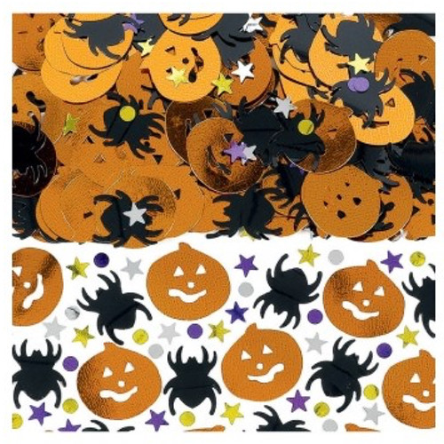 Halloween Partydeko Konfetti Kürbis und Spinne Art. 999759